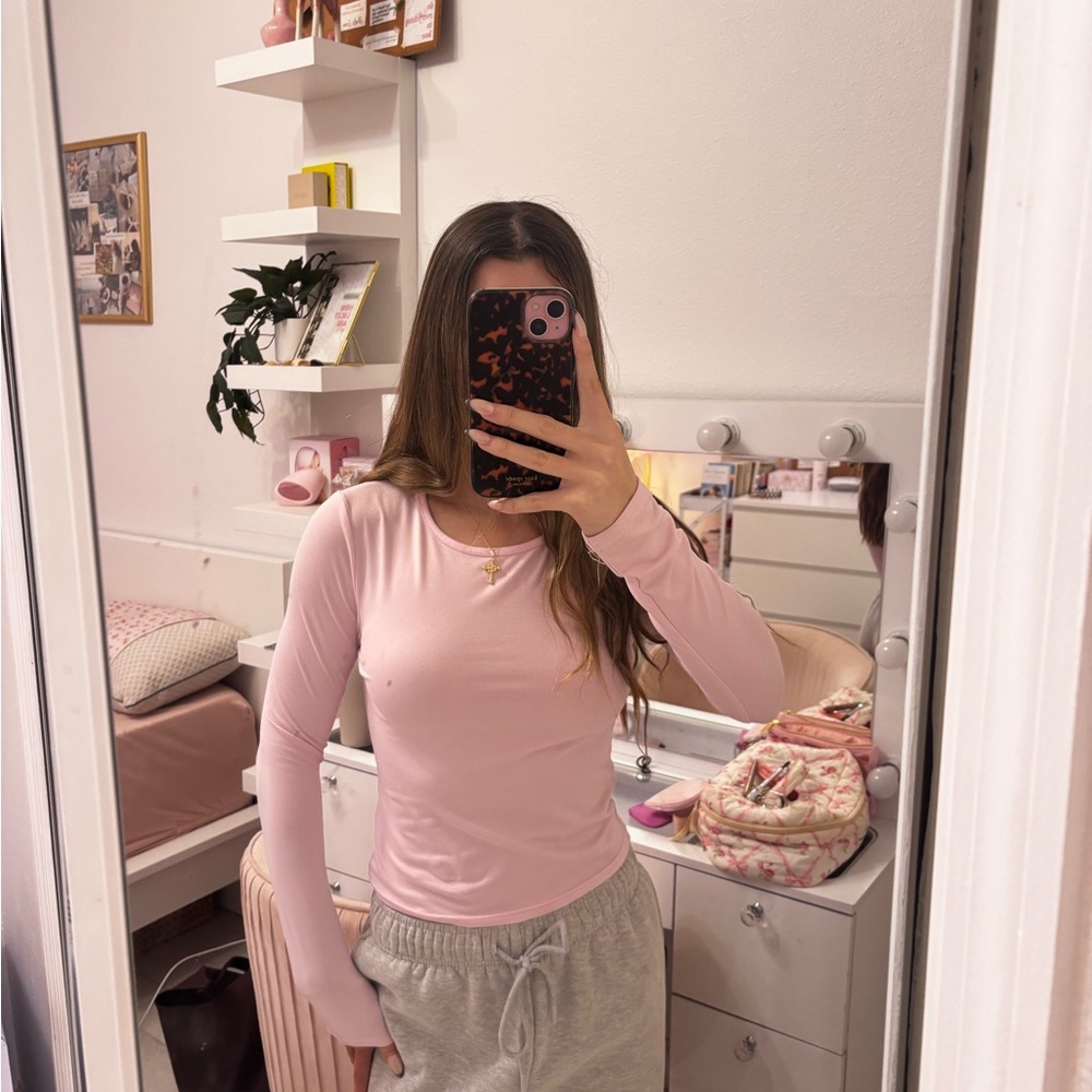 Amazon Light Pink Long Sleeve Women's Top